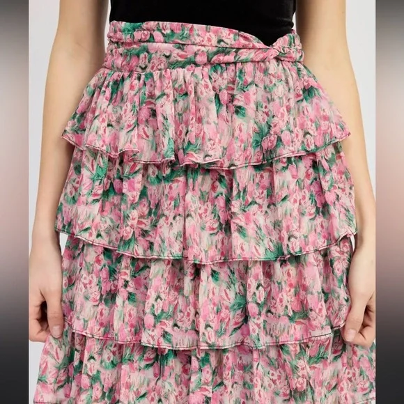En Saison Lyra Tiered Midi Skirt - Picture 3 of 10